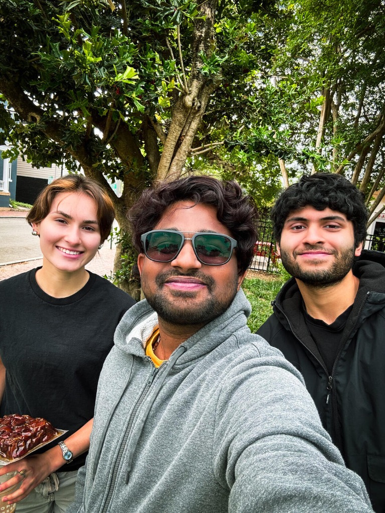 roshan r sivakumar usa campus outing friends with rowan and amaan