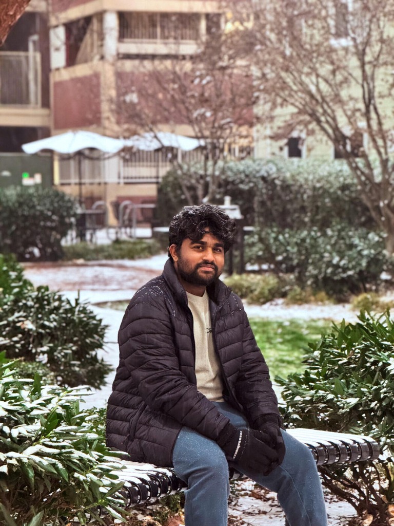 roshan r sivakumar usa snow winter bench