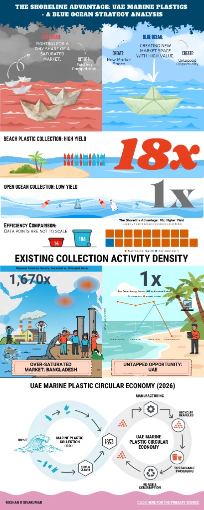 UAE Marine Plastics - A Blue Ocean Strategy Analysis Infographic